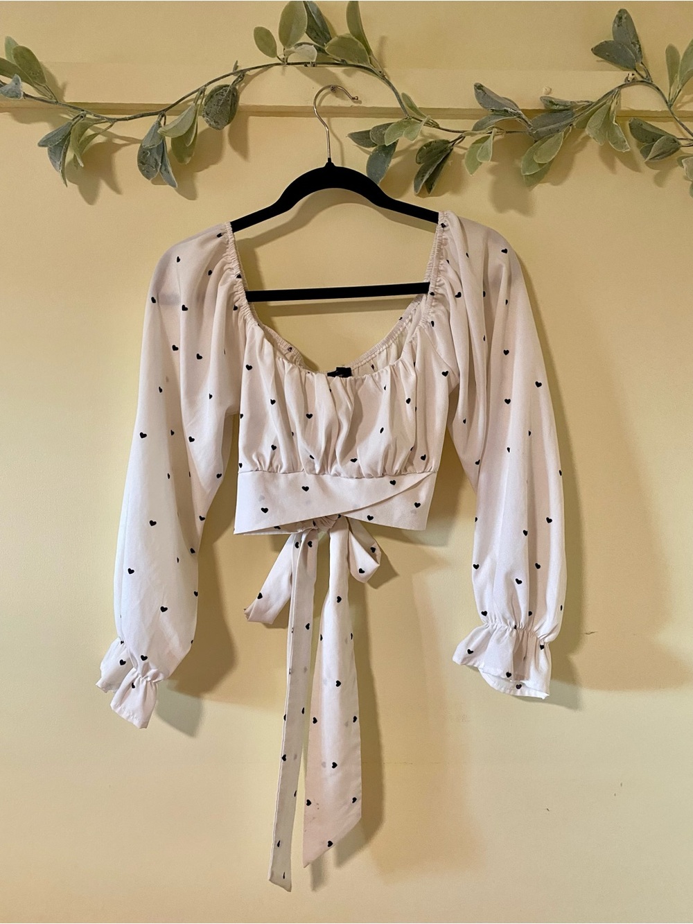 Wild Honey Peasant Puff Sleeve Heart Top